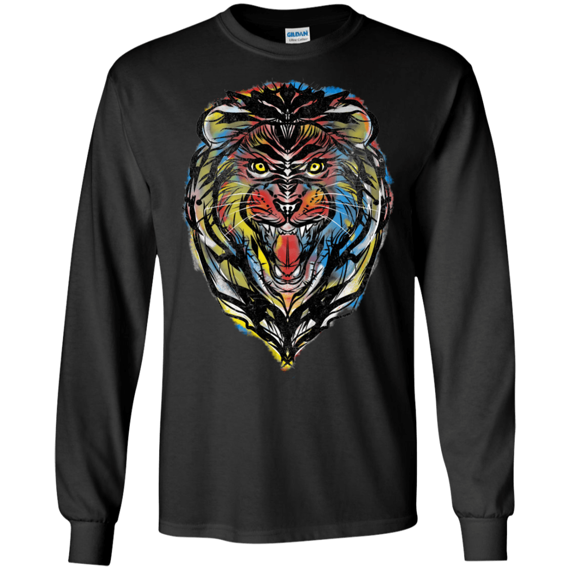 Stencil Lion Men's Long Sleeve T-Shirt