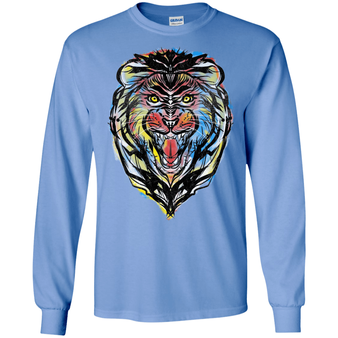 Stencil Lion Men's Long Sleeve T-Shirt