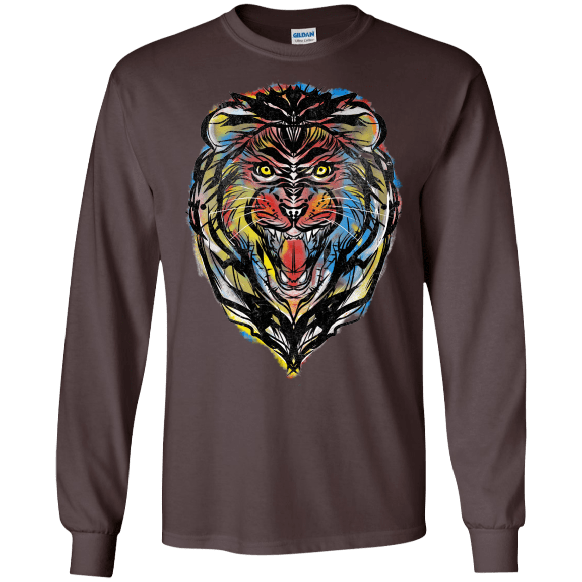 Stencil Lion Men's Long Sleeve T-Shirt