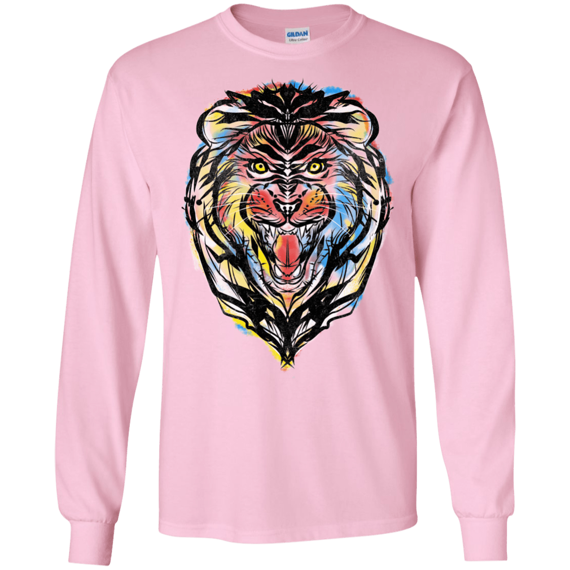 Stencil Lion Men's Long Sleeve T-Shirt