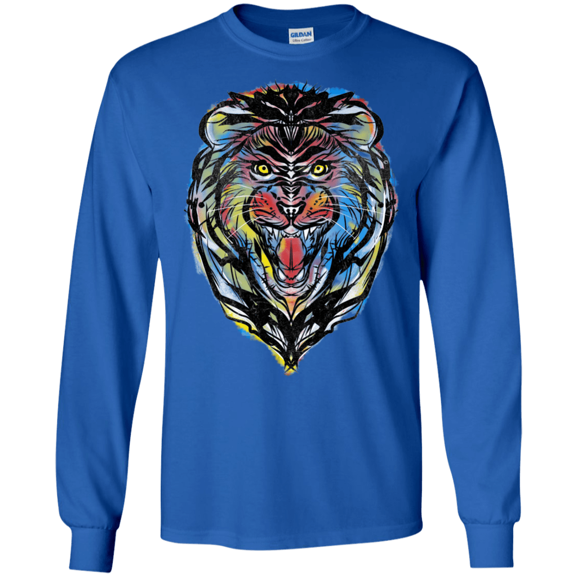 Stencil Lion Men's Long Sleeve T-Shirt