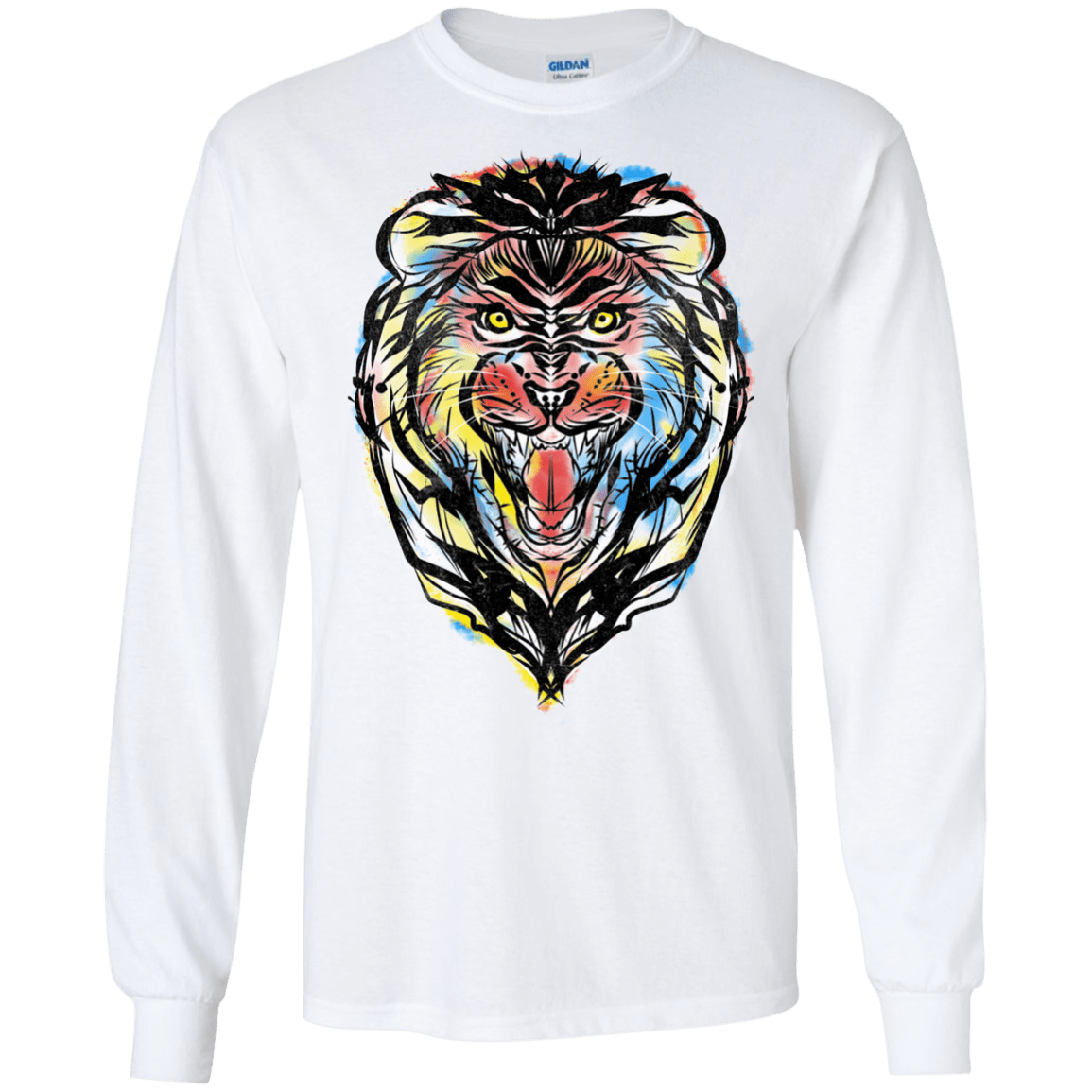 Stencil Lion Men's Long Sleeve T-Shirt