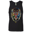 T-Shirts Black / S Stencil Lion Men's Premium Tank Top