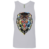 T-Shirts Heather Grey / S Stencil Lion Men's Premium Tank Top