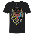 T-Shirts Black / X-Small Stencil Lion Men's Premium V-Neck