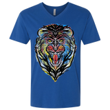 T-Shirts Royal / X-Small Stencil Lion Men's Premium V-Neck