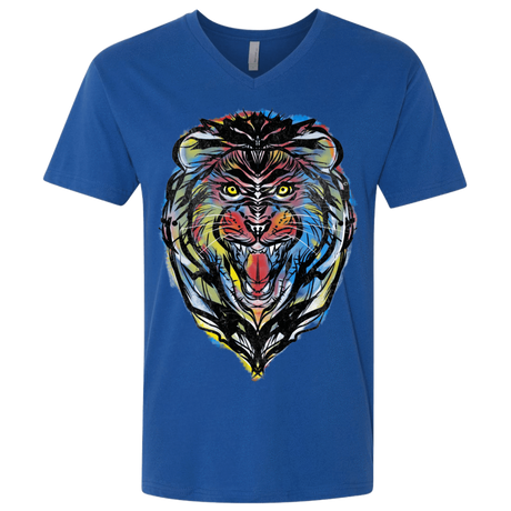 T-Shirts Royal / X-Small Stencil Lion Men's Premium V-Neck