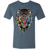 T-Shirts Indigo / S Stencil Lion Men's Triblend T-Shirt