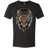 T-Shirts Vintage Black / S Stencil Lion Men's Triblend T-Shirt