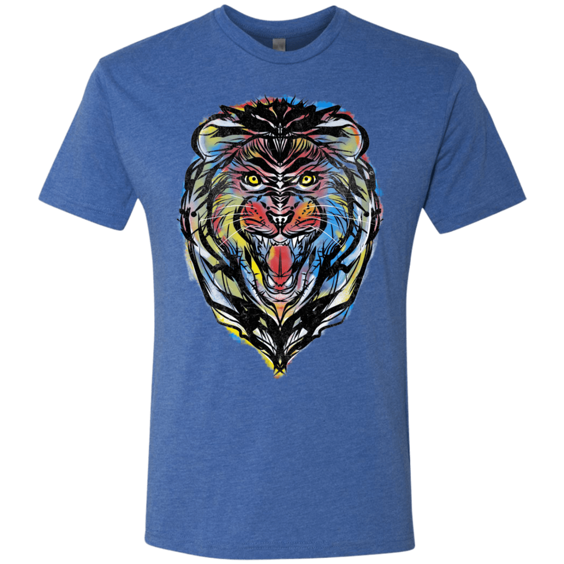 T-Shirts Vintage Royal / S Stencil Lion Men's Triblend T-Shirt