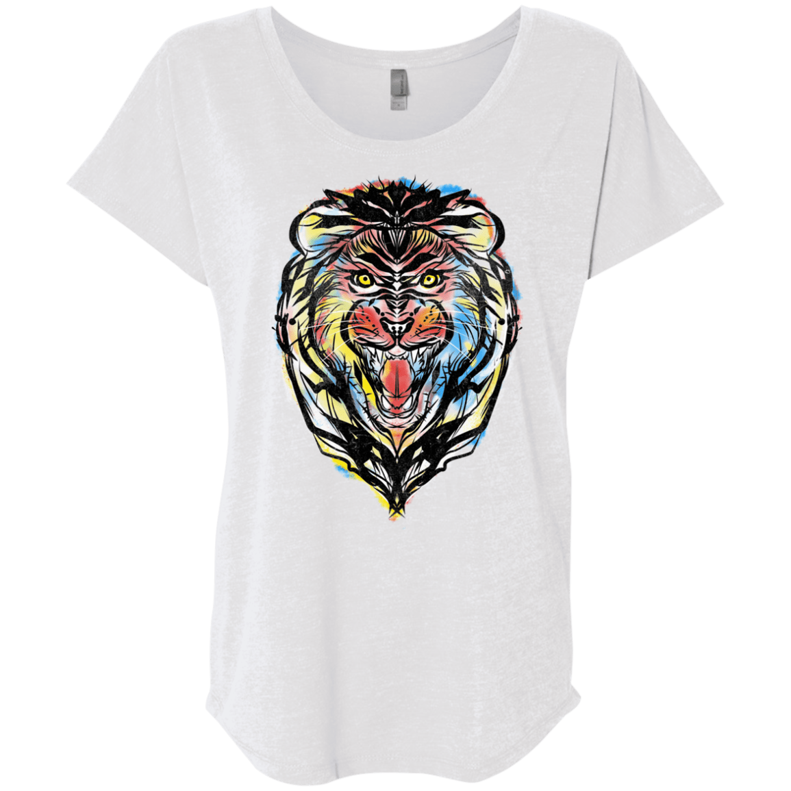 Stencil Lion Triblend Dolman Sleeve