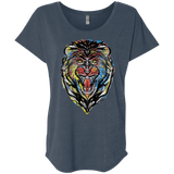 Stencil Lion Triblend Dolman Sleeve