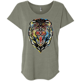 Stencil Lion Triblend Dolman Sleeve