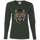 T-Shirts Forest / S Stencil Lion Women's Long Sleeve T-Shirt