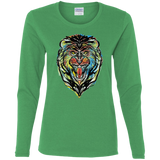 T-Shirts Irish Green / S Stencil Lion Women's Long Sleeve T-Shirt