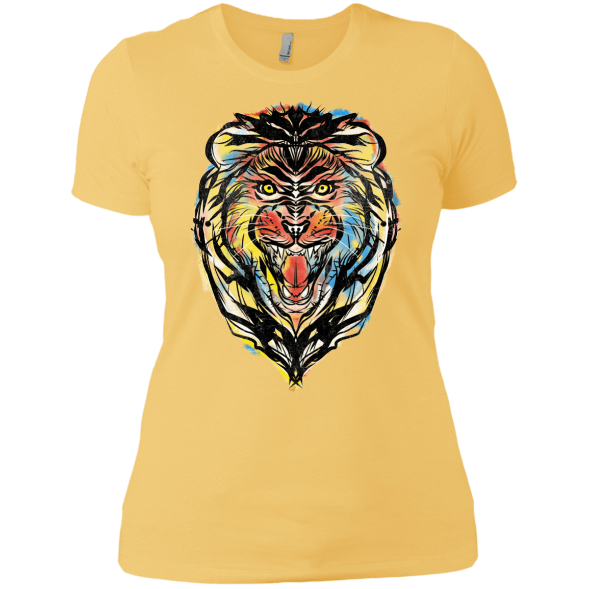 T-Shirts Banana Cream/ / X-Small Stencil Lion Women's Premium T-Shirt