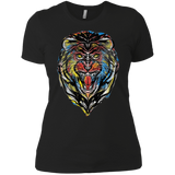 T-Shirts Black / X-Small Stencil Lion Women's Premium T-Shirt