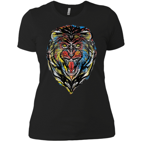 T-Shirts Black / X-Small Stencil Lion Women's Premium T-Shirt