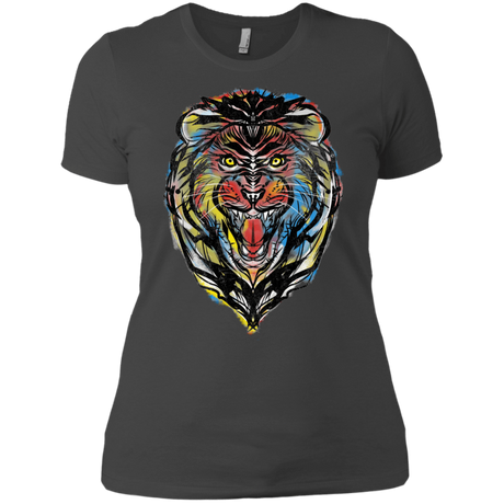 T-Shirts Heavy Metal / X-Small Stencil Lion Women's Premium T-Shirt