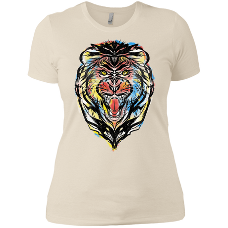 T-Shirts Ivory/ / X-Small Stencil Lion Women's Premium T-Shirt