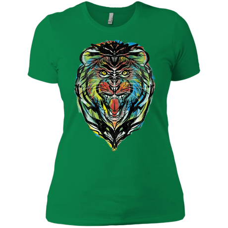 T-Shirts Kelly Green / X-Small Stencil Lion Women's Premium T-Shirt