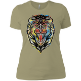 T-Shirts Light Olive / X-Small Stencil Lion Women's Premium T-Shirt