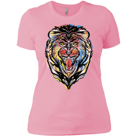 T-Shirts Light Pink / X-Small Stencil Lion Women's Premium T-Shirt