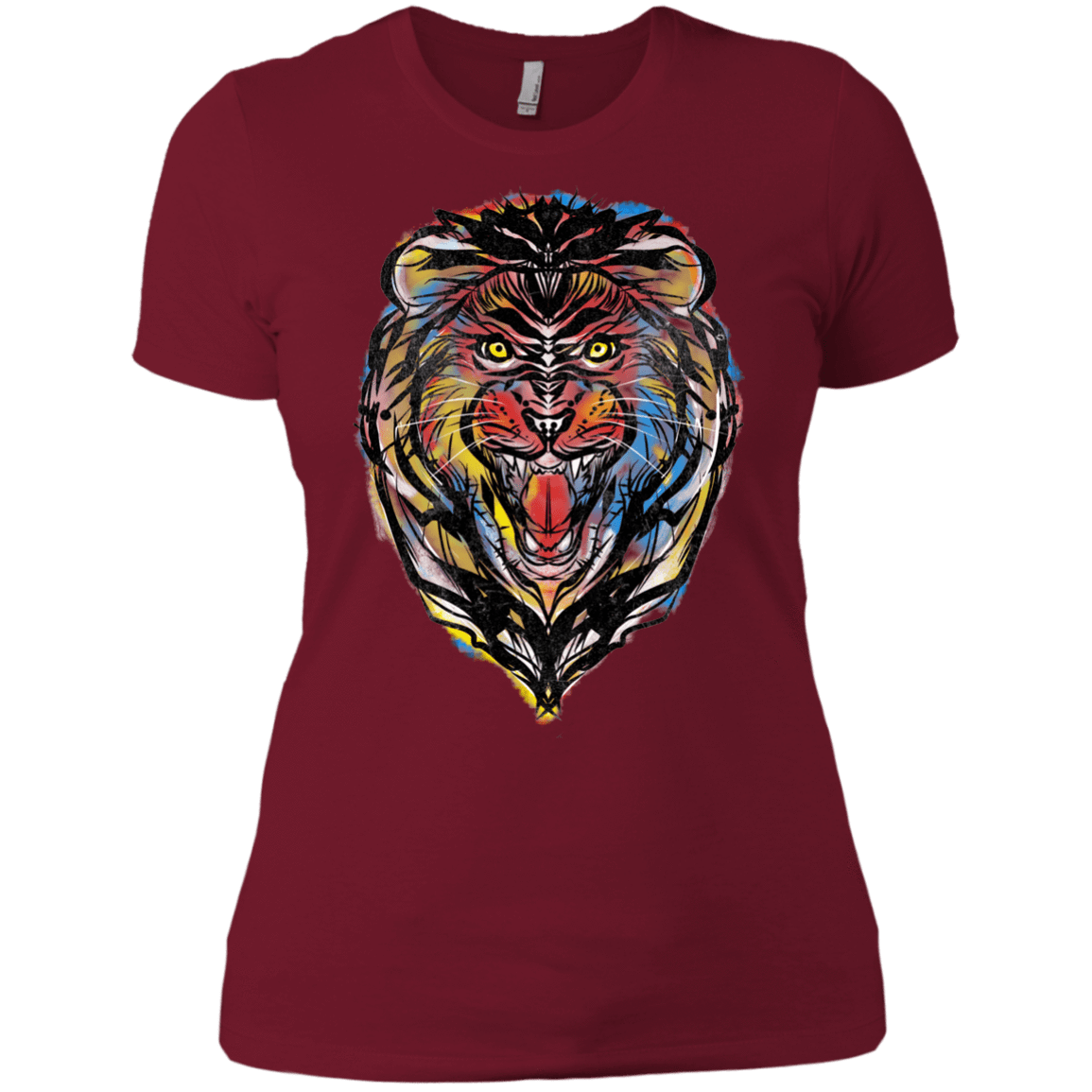 T-Shirts Scarlet / X-Small Stencil Lion Women's Premium T-Shirt