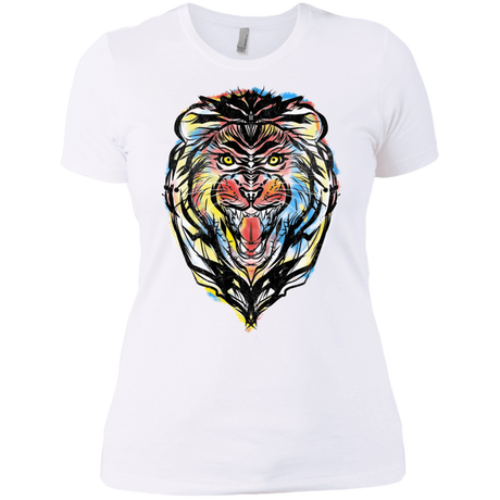 T-Shirts White / X-Small Stencil Lion Women's Premium T-Shirt
