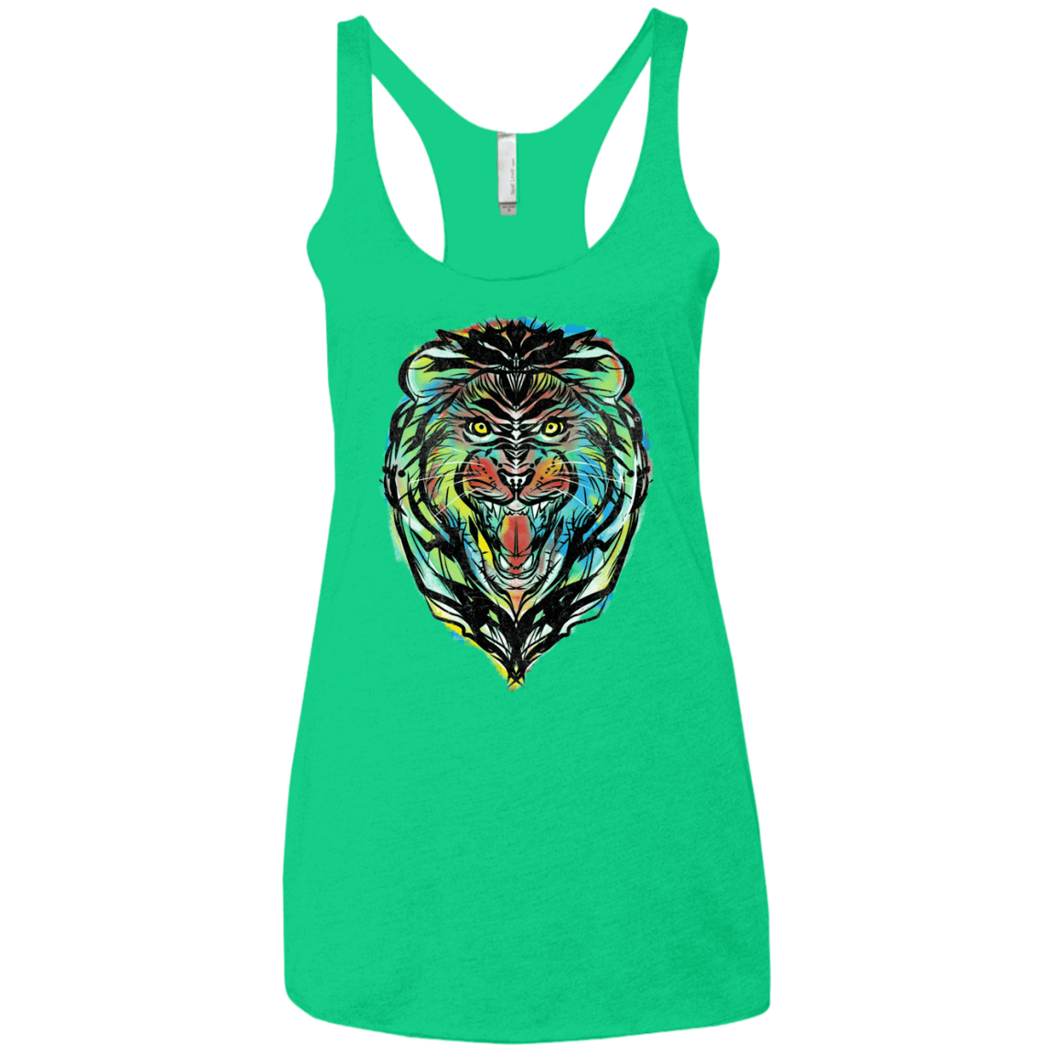 Stencil Lion Women's Triblend Racerback Tank