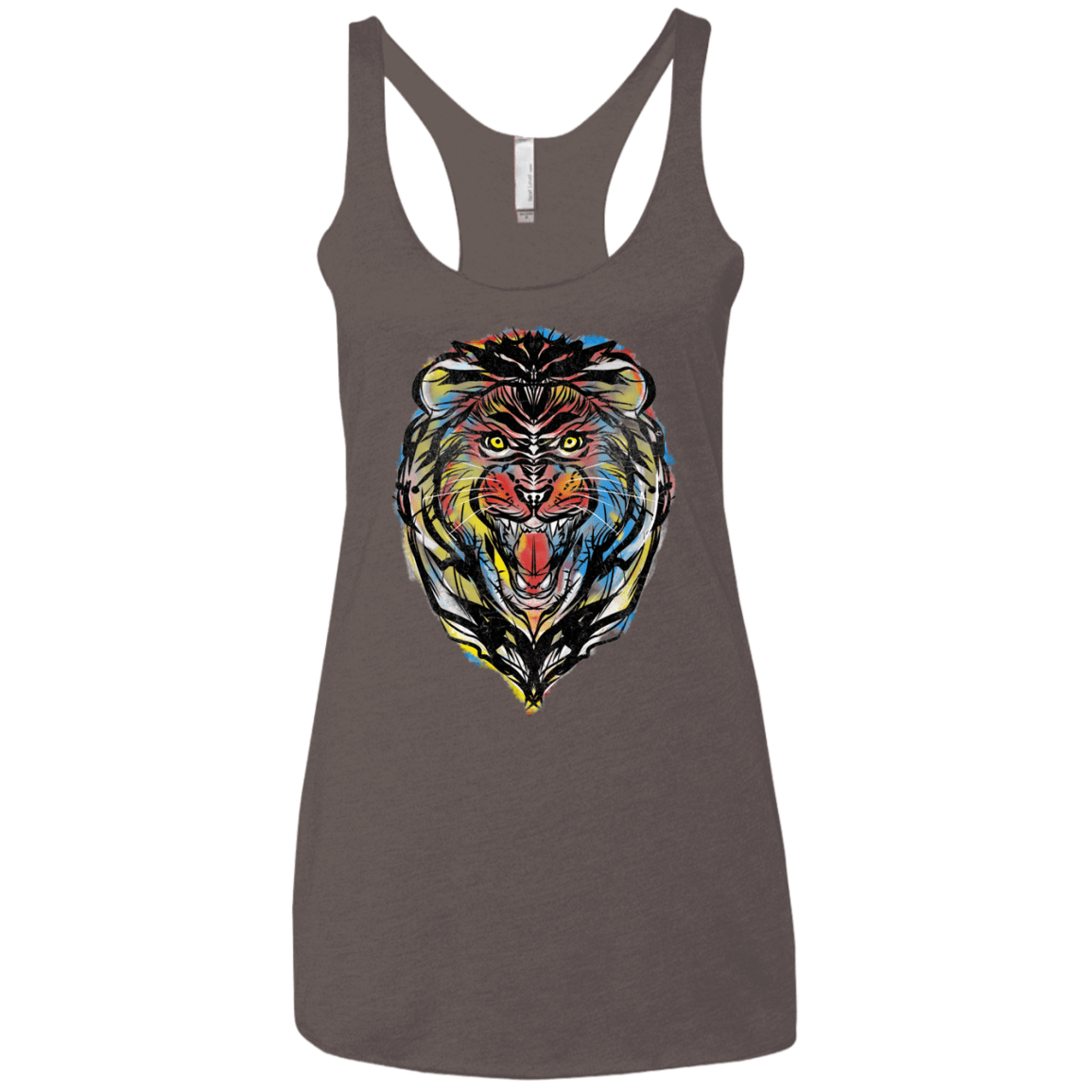 Stencil Lion Women's Triblend Racerback Tank
