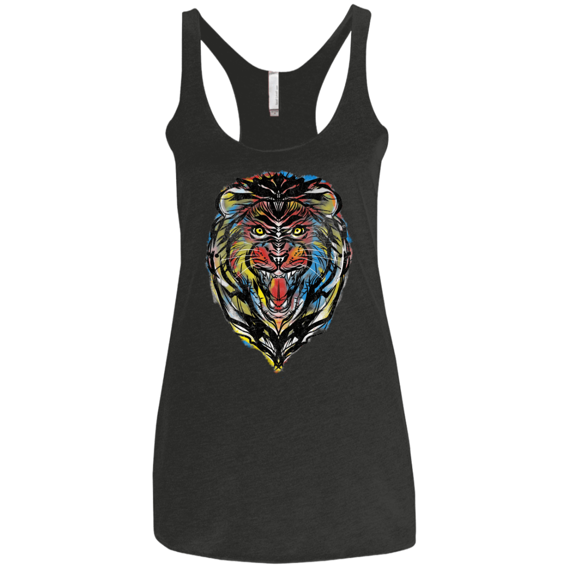 Stencil Lion Women's Triblend Racerback Tank