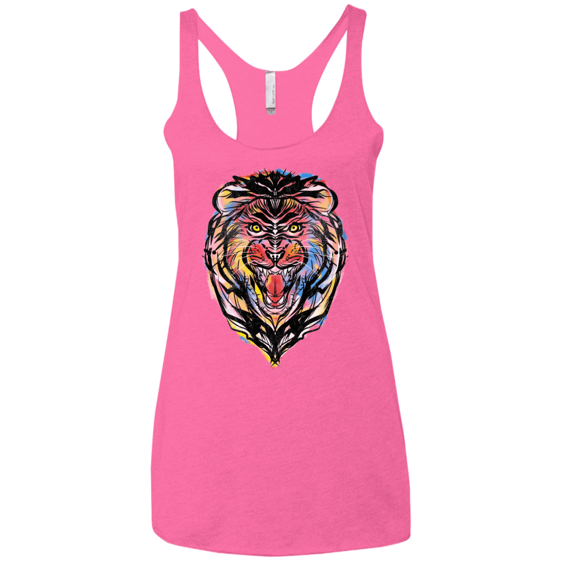 Stencil Lion Women's Triblend Racerback Tank