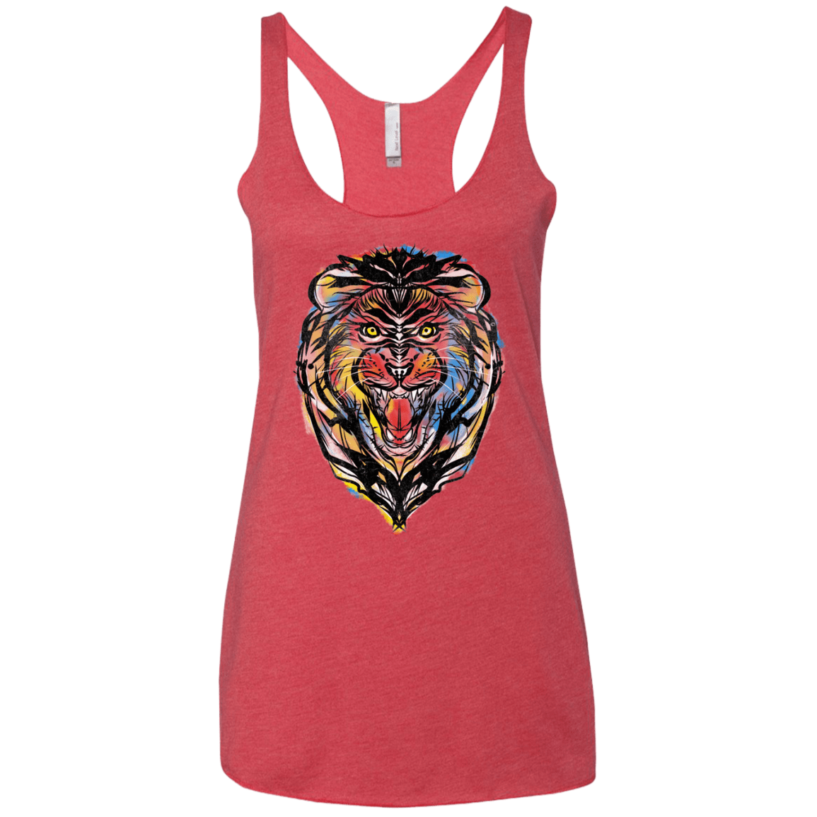 Stencil Lion Women's Triblend Racerback Tank