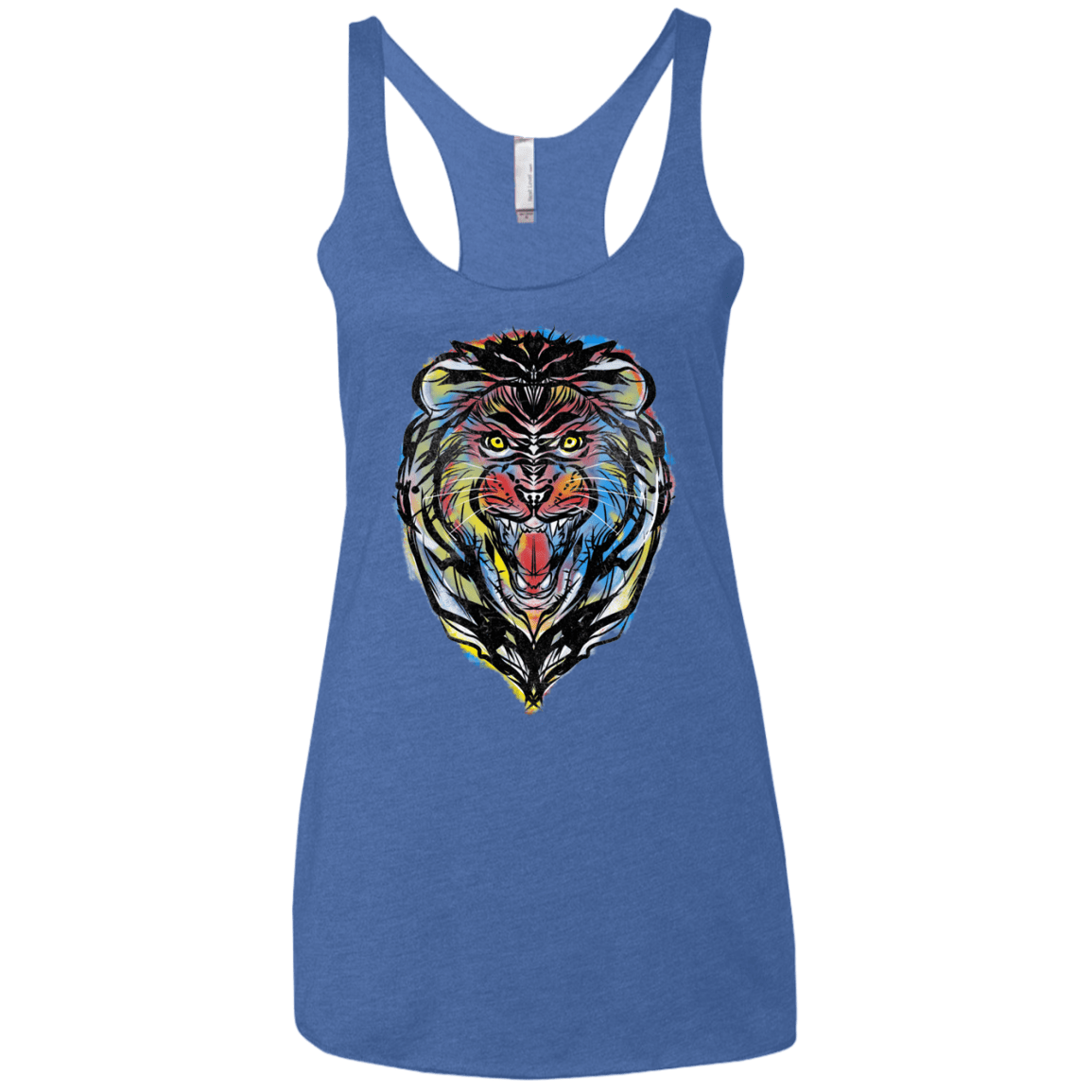 Stencil Lion Women's Triblend Racerback Tank