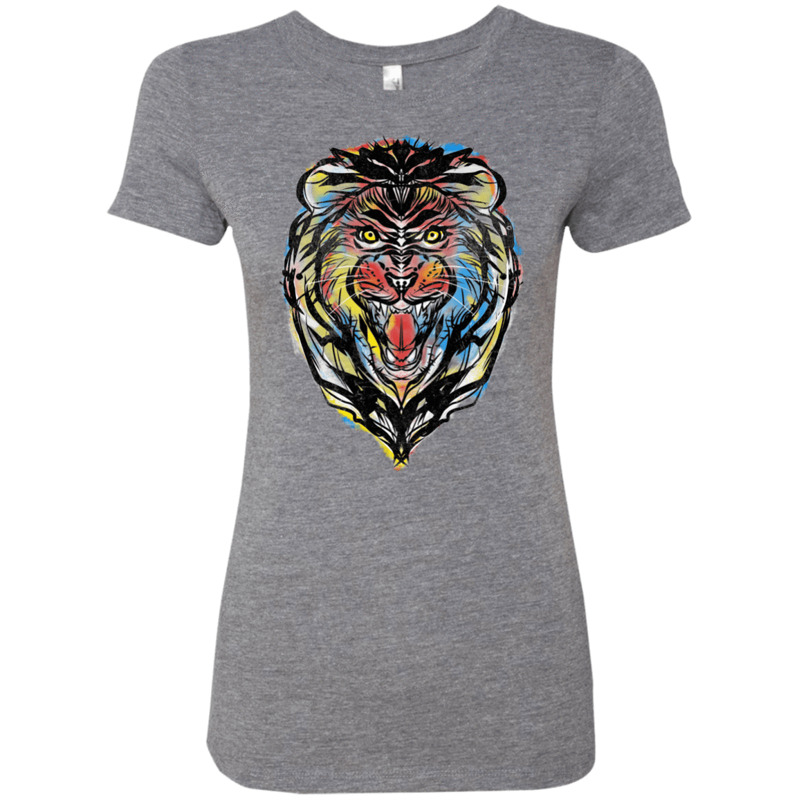 T-Shirts Premium Heather / S Stencil Lion Women's Triblend T-Shirt
