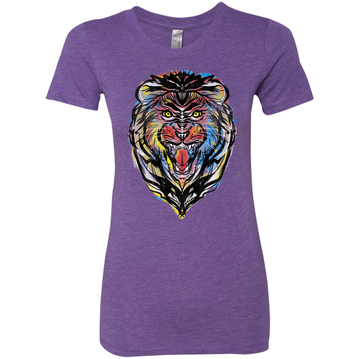 T-Shirts Purple Rush / S Stencil Lion Women's Triblend T-Shirt