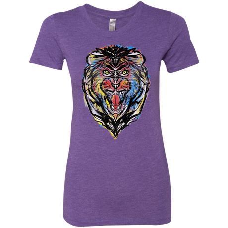 T-Shirts Purple Rush / S Stencil Lion Women's Triblend T-Shirt