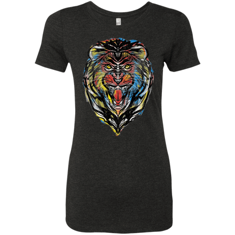 T-Shirts Vintage Black / S Stencil Lion Women's Triblend T-Shirt