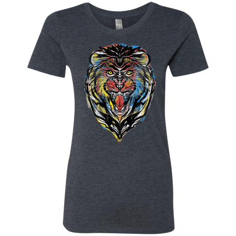T-Shirts Vintage Navy / S Stencil Lion Women's Triblend T-Shirt