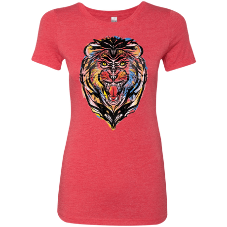 T-Shirts Vintage Red / S Stencil Lion Women's Triblend T-Shirt