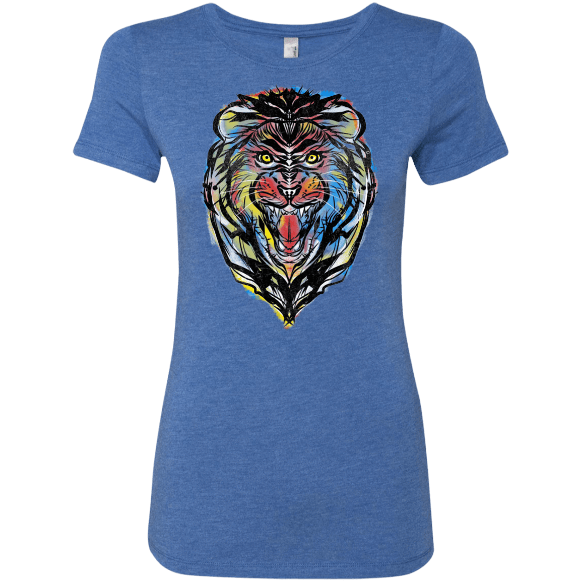 T-Shirts Vintage Royal / S Stencil Lion Women's Triblend T-Shirt