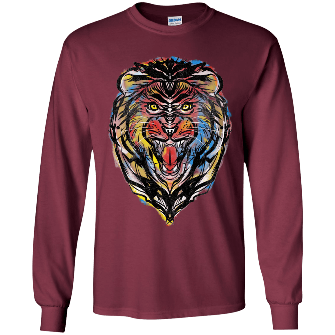 Stencil Lion Youth Long Sleeve T-Shirt