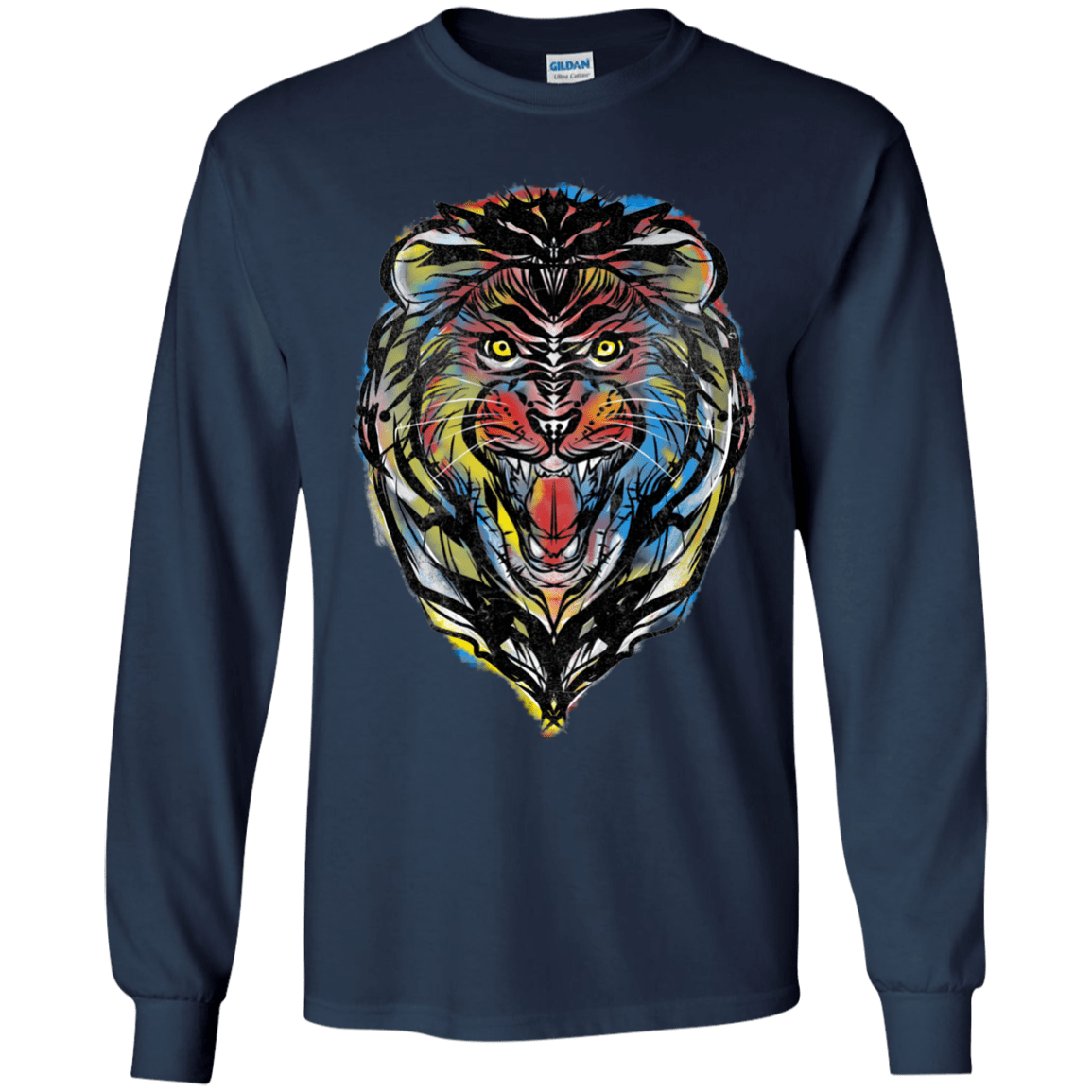Stencil Lion Youth Long Sleeve T-Shirt