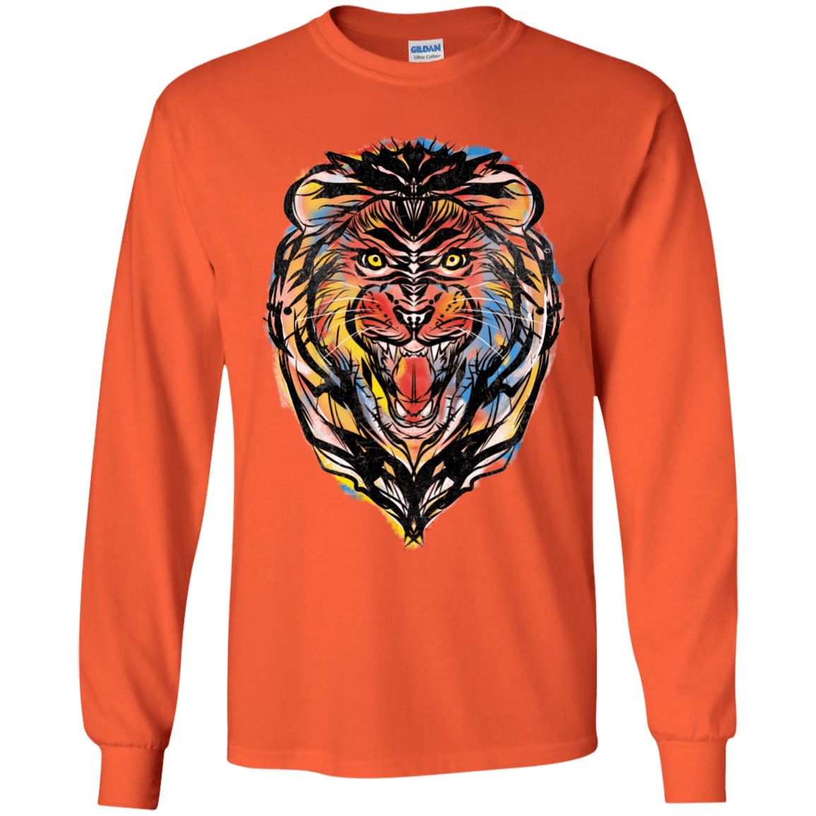 Stencil Lion Youth Long Sleeve T-Shirt