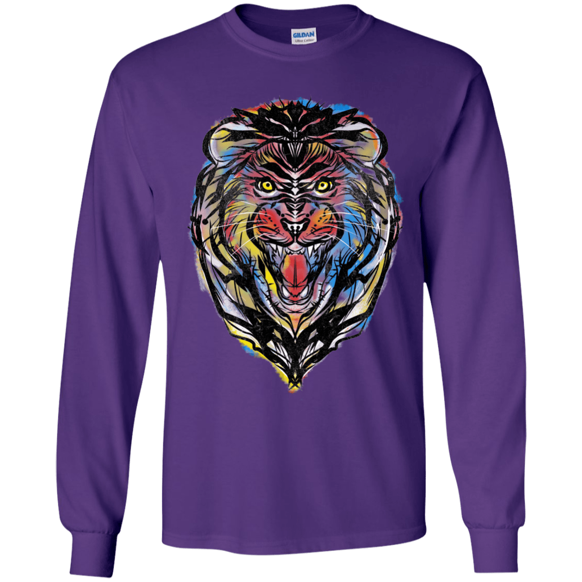 Stencil Lion Youth Long Sleeve T-Shirt