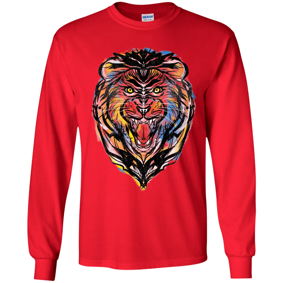 Stencil Lion Youth Long Sleeve T-Shirt