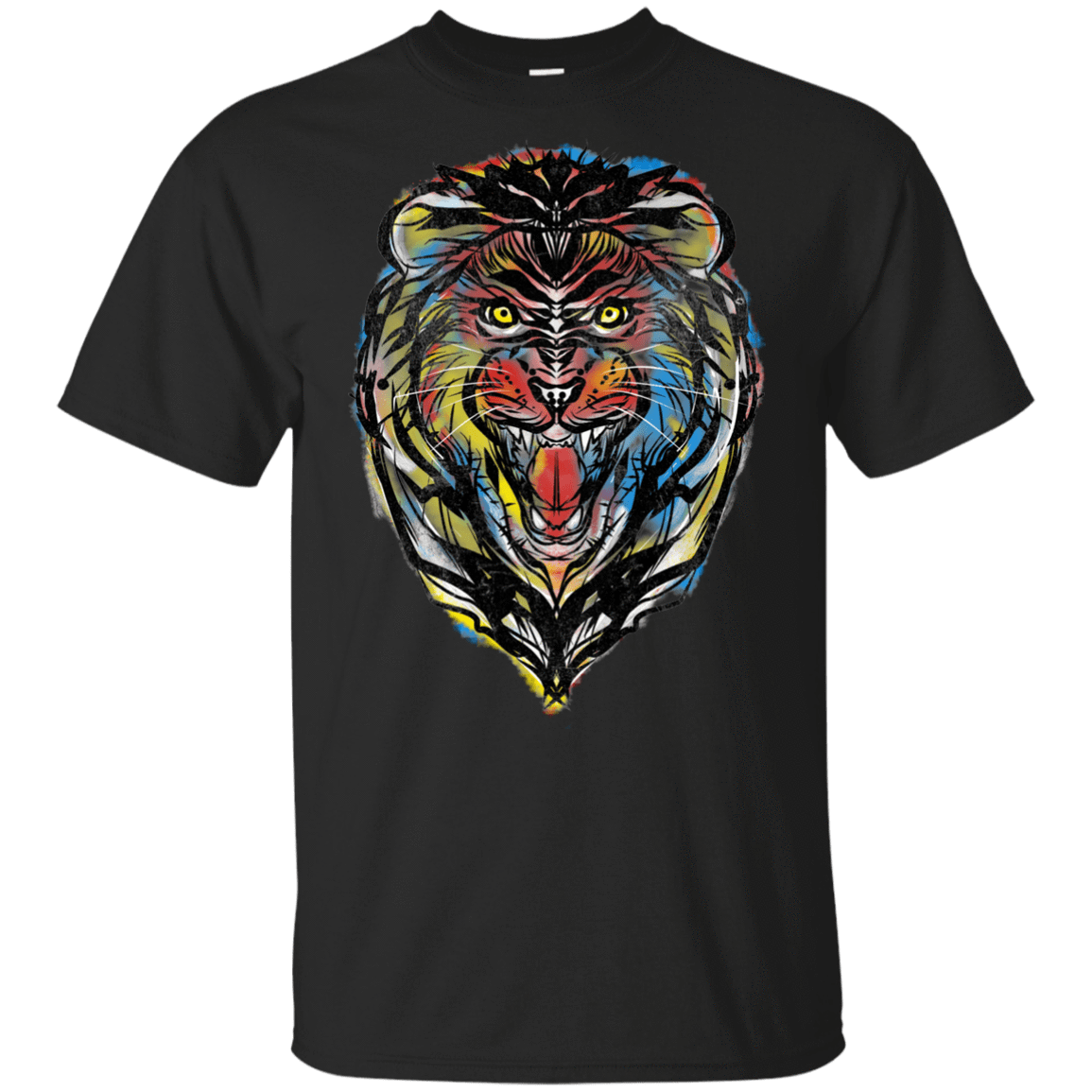 T-Shirts Black / YXS Stencil Lion Youth T-Shirt