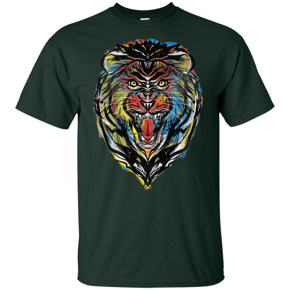 T-Shirts Forest / YXS Stencil Lion Youth T-Shirt