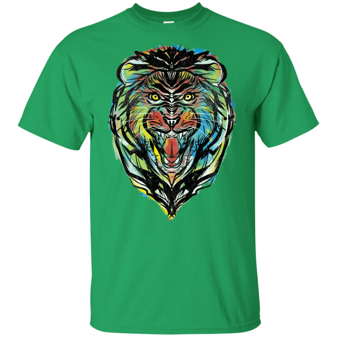 T-Shirts Irish Green / YXS Stencil Lion Youth T-Shirt